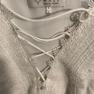 White WAYF tank top